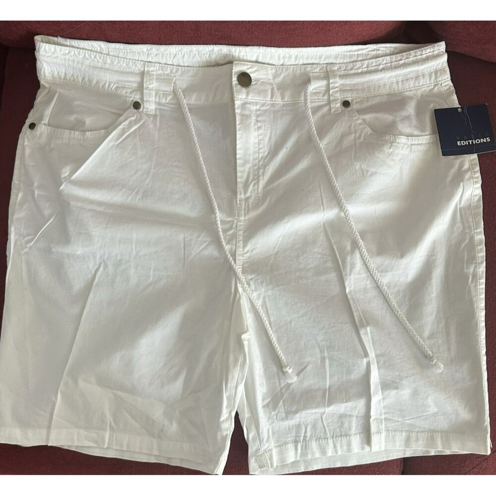 Basic Editions White 4 Pockets Lightweight Shorts Women Size 16